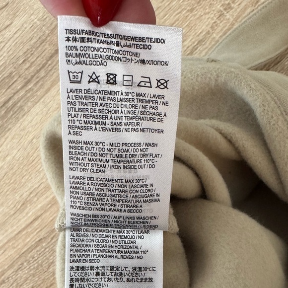 Yves Saint Laurent YSL 100% Cotton‎ Fleece Logo Shoulder Tote Bag - Picture 9 of 9